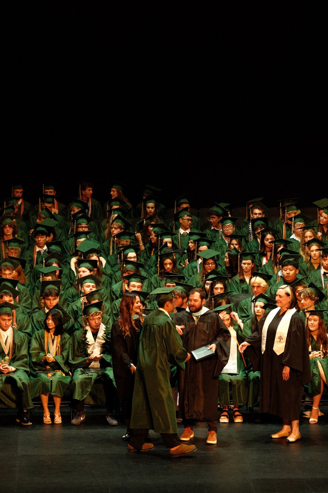 Graduation ceremony on stage